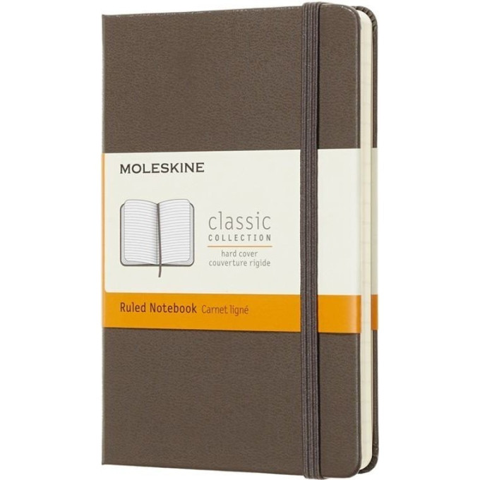 Блокнот MOLESKINE Classic Pocket, линейка, коричневый MM710P14